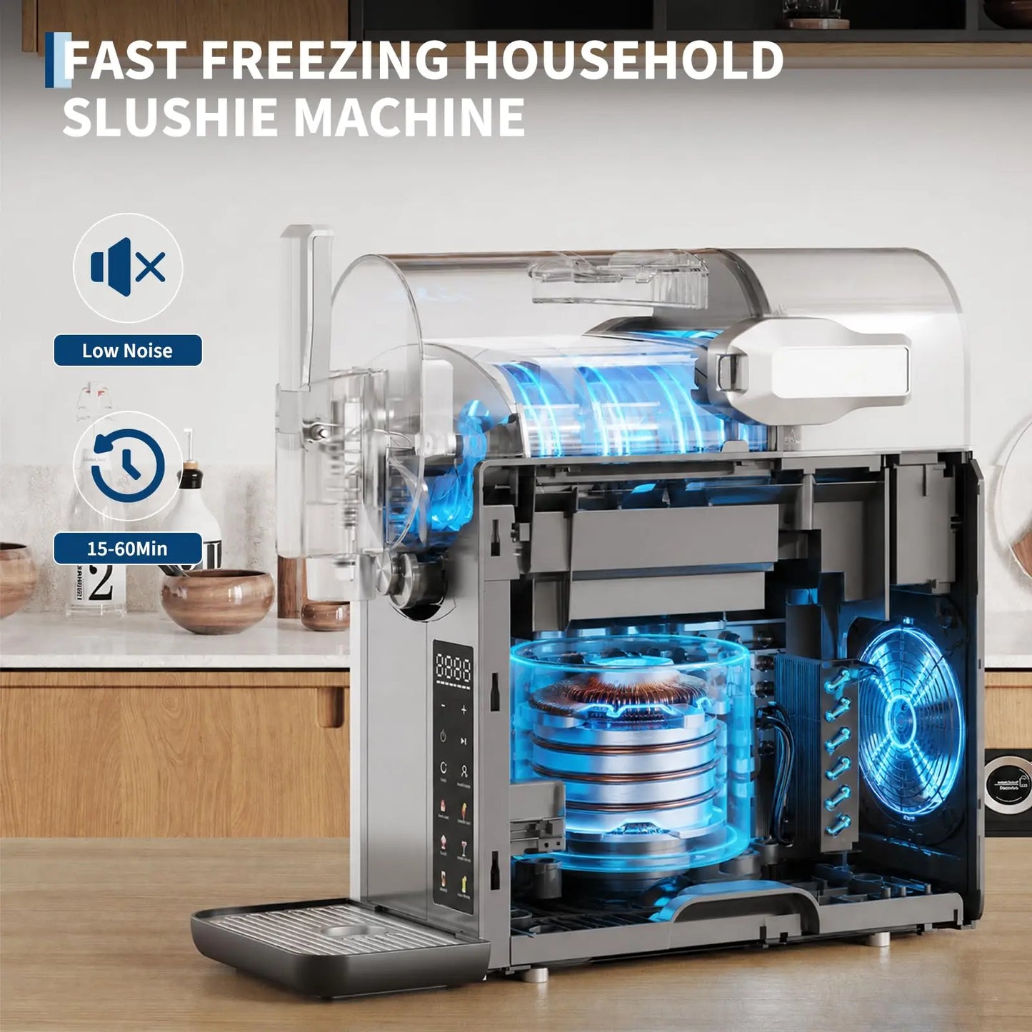 Adoolla Slushie Machine Frozen Drink Maker With Auto Clean Feature