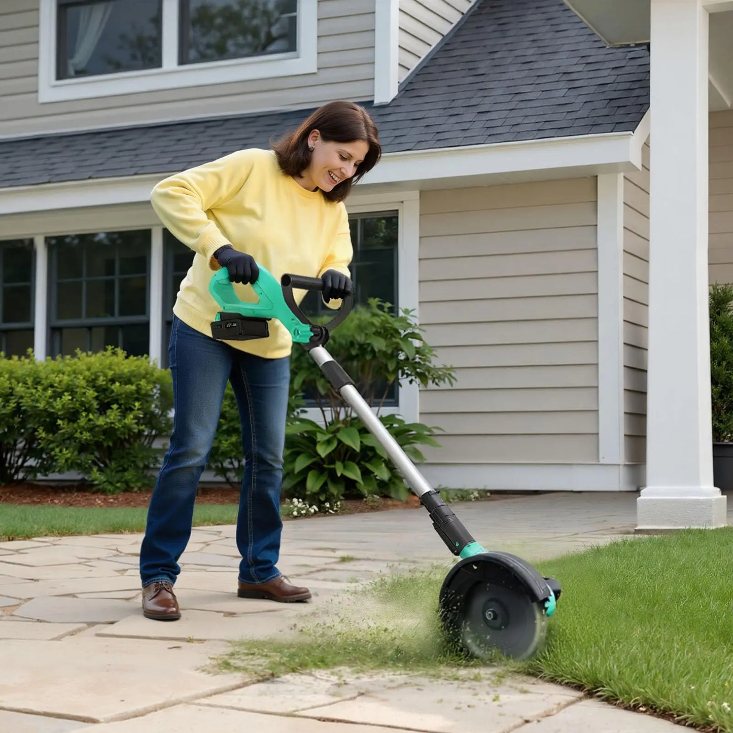 HiMISS 20V Cordless Lawn Edger With 4.0Ah Battery And Charger