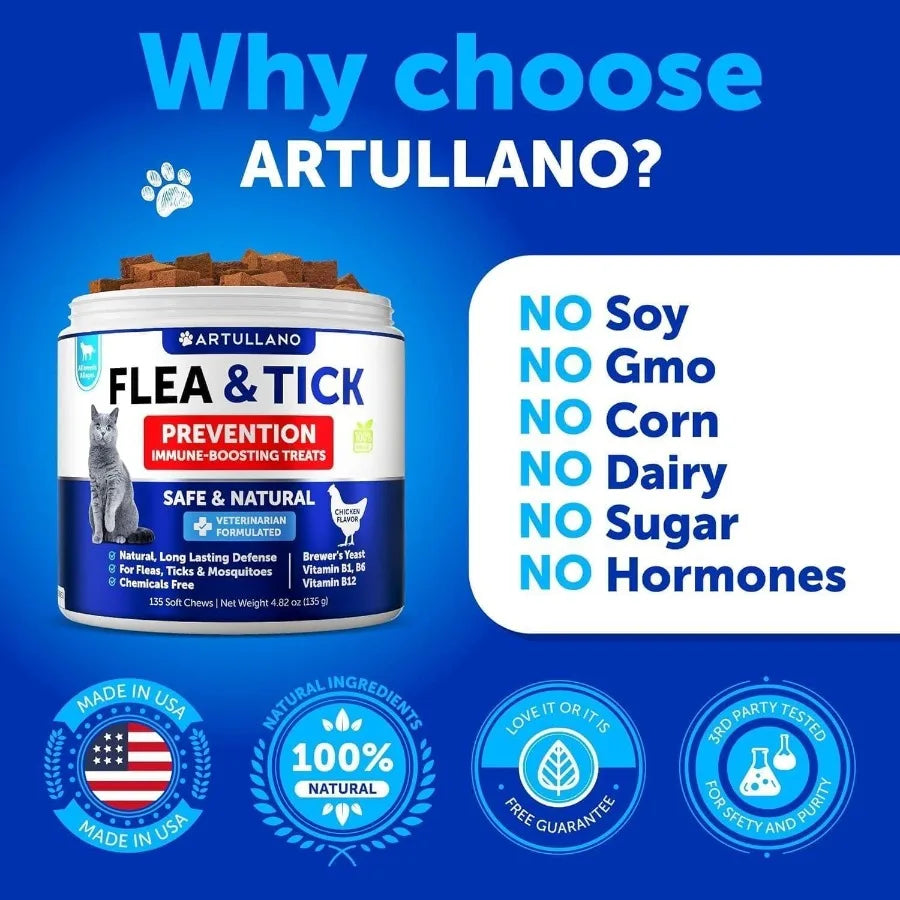 Flea Treatment for Cats Natural Flea and Tick Prevention Pills