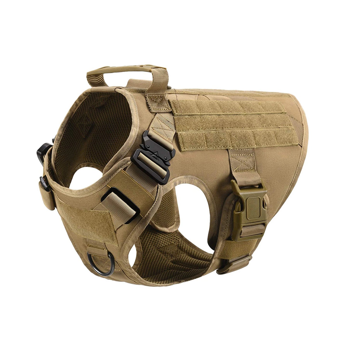 PETRAVELCN Tactical Dog Harness Vest Molle Pouches For Training