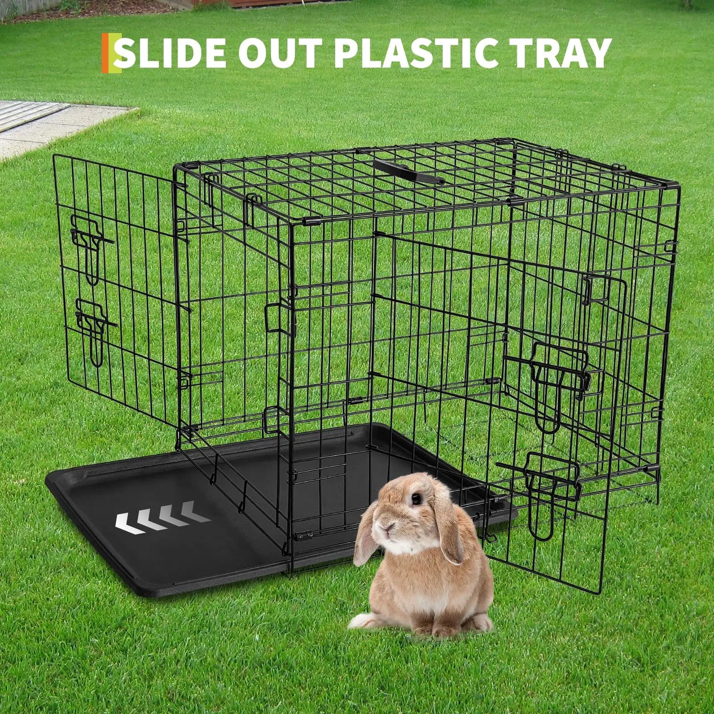 HiMISS Ferret Cage Portable Small Animal Habitat With Removable Tray