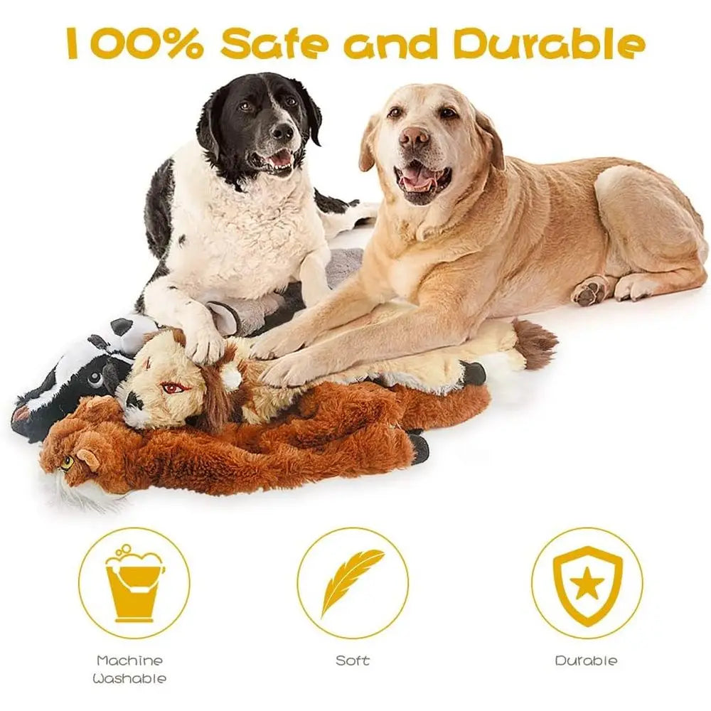 Dog Squeak Toys Plush Chew Bundle for Small Medium Breeds