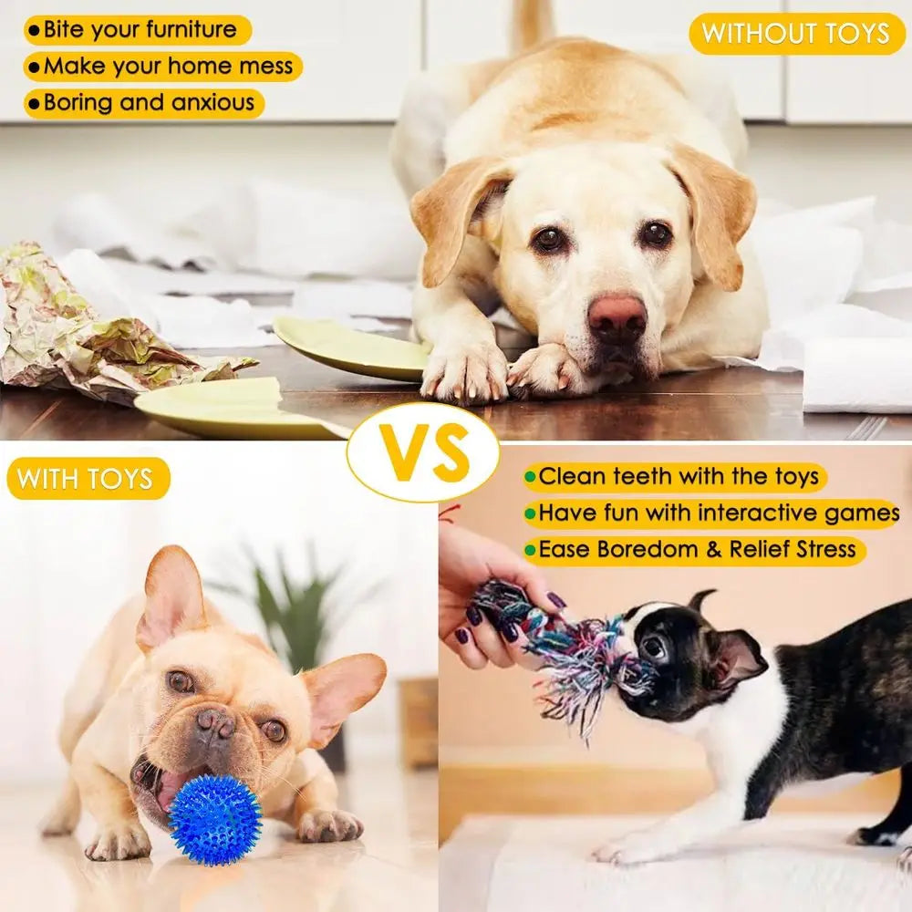 25 Pack Puppy Dog Toys For Small Dogs Squeaky Plush