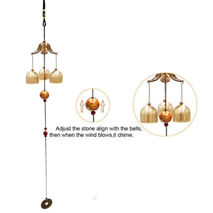 Lucky Wind Chimes Feng Shui Wind Bell for Good Luck Home Garden Hanging Decoration Gift