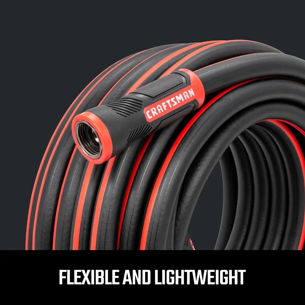 Heavy Duty Professional Grade Garden Hose, 100 Feet x 5/8 Inch - Flexible & Lightweight for Easy Watering
