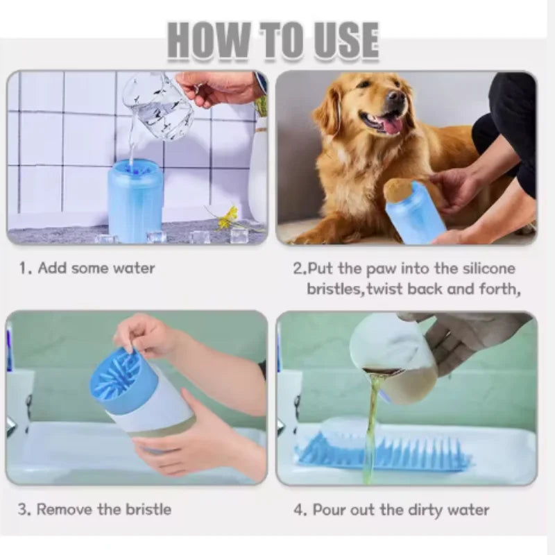 Dog Paw Cleaner Cup Portable Silicone Pet Foot Washer Outdoors