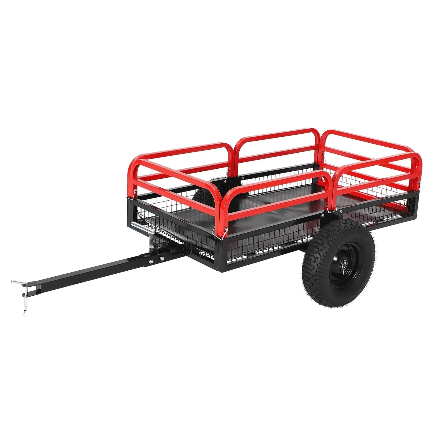 Acekool Heavy Duty Steel Garden Dump Trailer For Lawn Tractors
