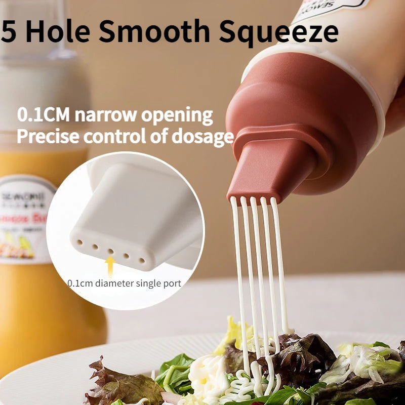 Graduated Squeeze Sauce Bottle Condiment Dispenser Ketchup BBQ