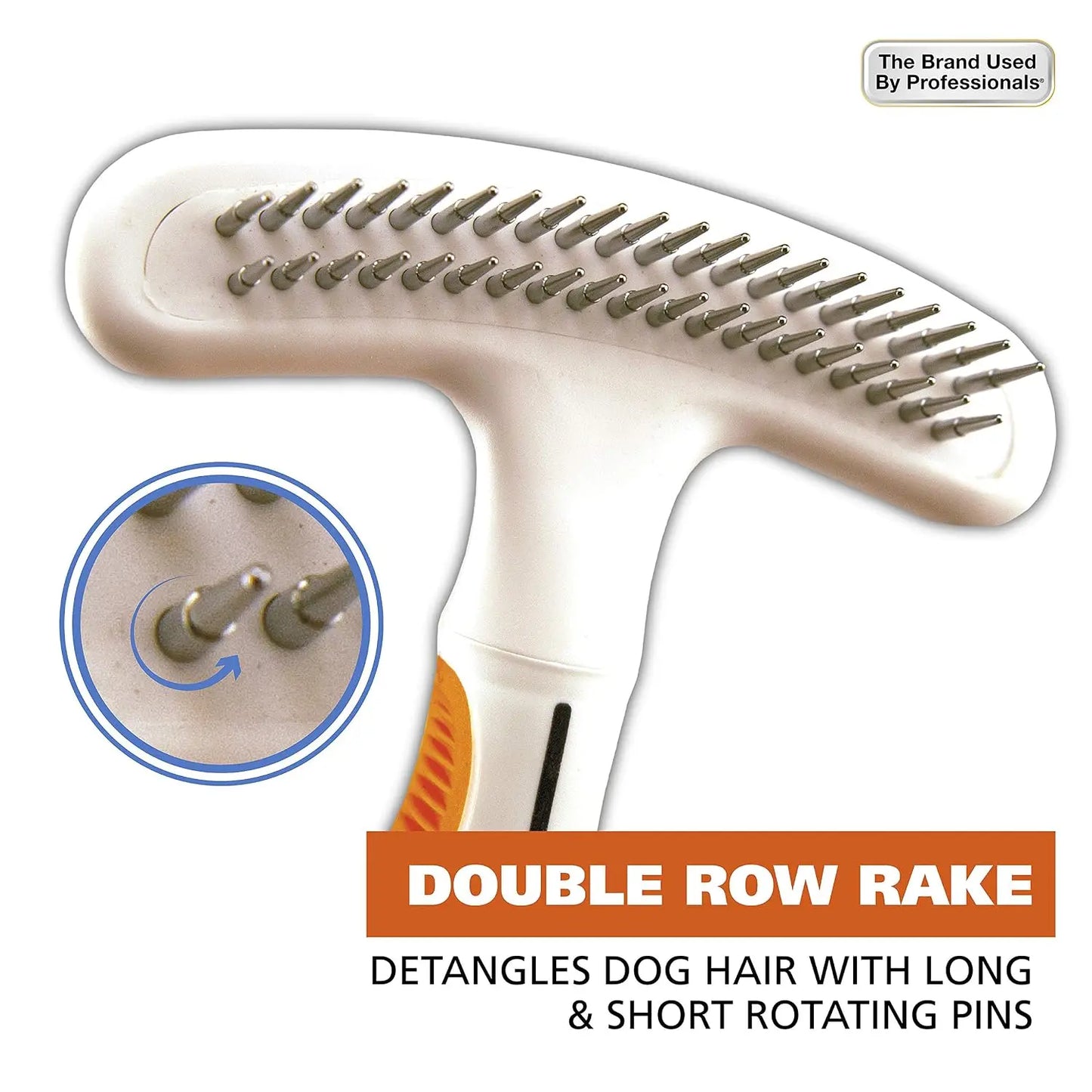 2-In-1 Deshedding Rake and Detangling Blade for Dogs and Cats