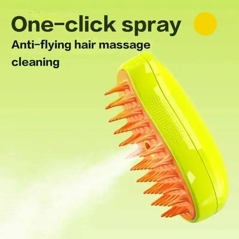 Cat Dog Steam Brush 3 In 1 Electric Massage Grooming