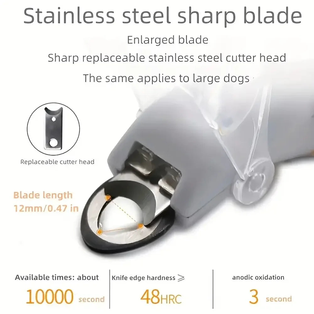 LED Light Pet Nail Clippers With 5x Magnification For Cats And Dogs