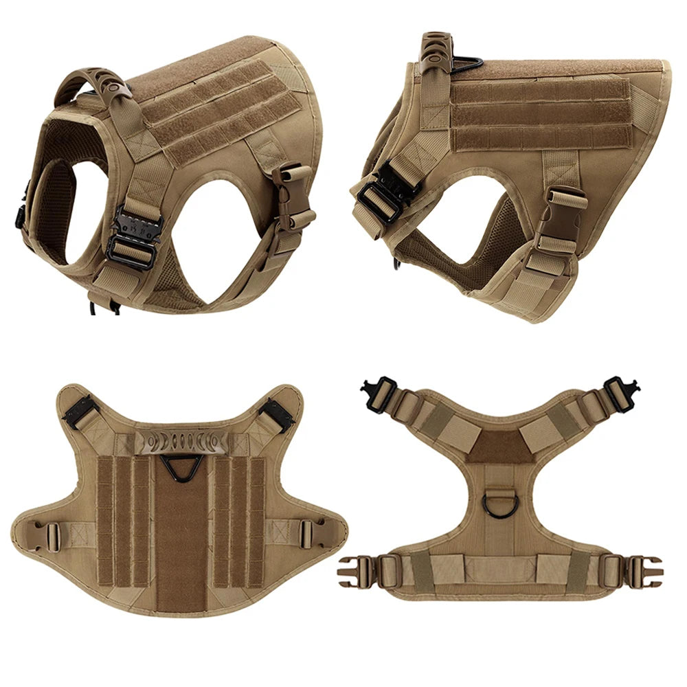 Dog Harness And Leash Set Nylon Padded Quick Release Buckle For Training