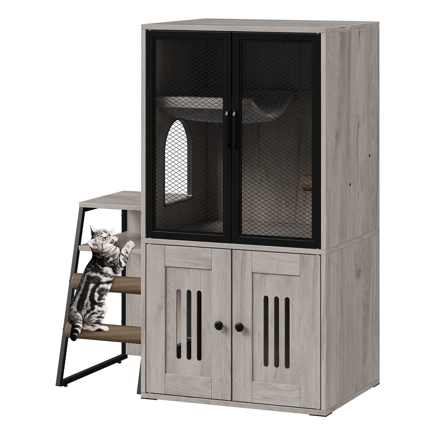 HiMISSCN Odor Control Cat Litter Box Enclosed With Doors