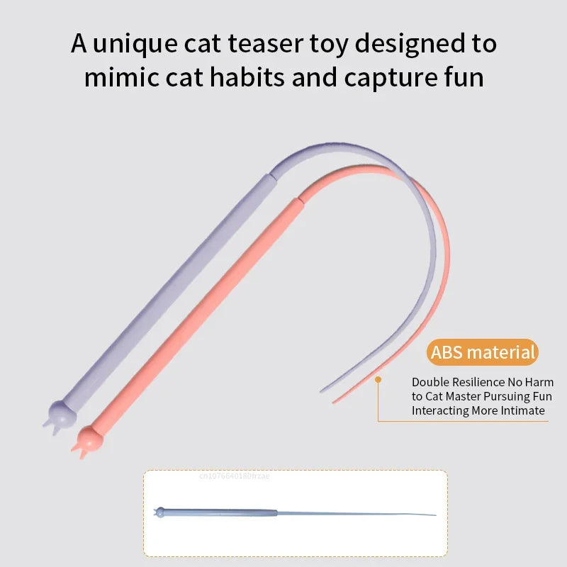 Cat Teaser Silicone Mouse Tail Toy For Cats And Kittens
