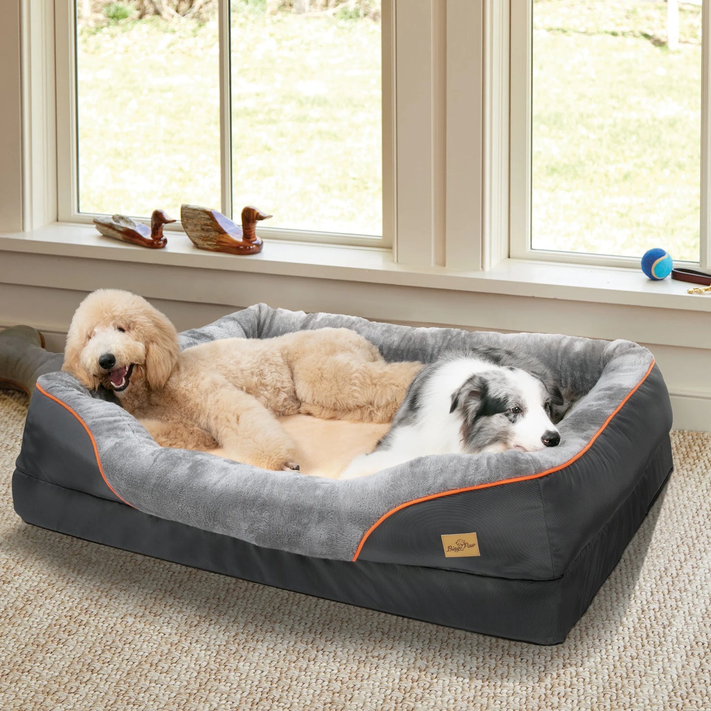 BINGOPAW Anti Allergy Dog Bed With Removable Washable Cover Waterproof