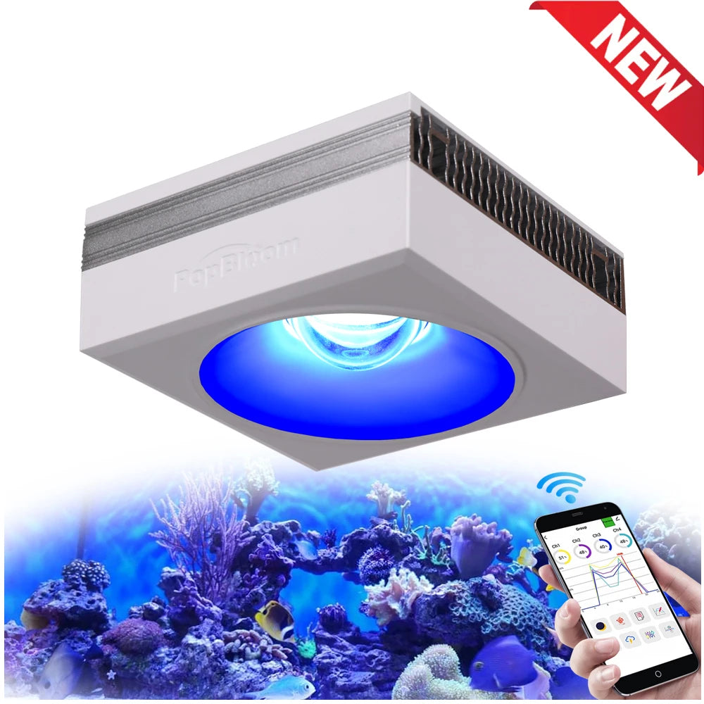 PopBloom RL90 WiFi Full Spectrum Reef LED Aquarium Light