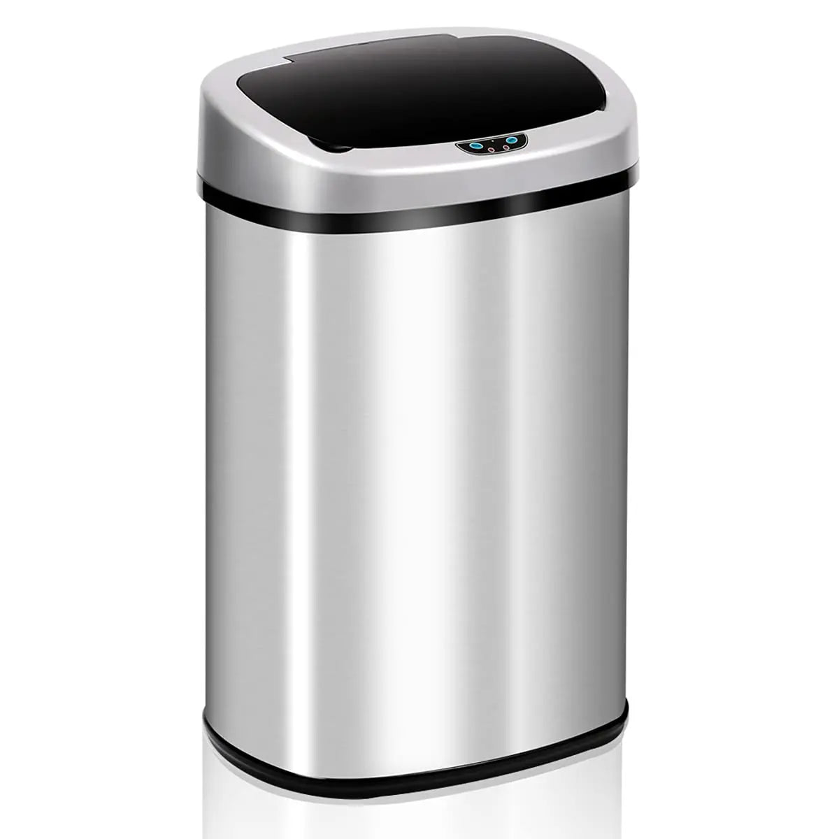 Brushed Stainless Steel Motion Sensor Kitchen Trash Can With Lid