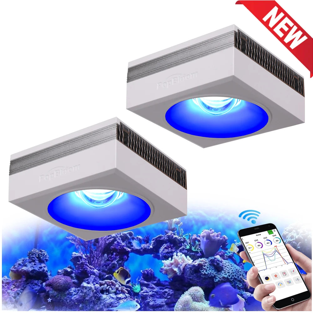 PopBloom RL90 WiFi Full Spectrum Reef LED Aquarium Light