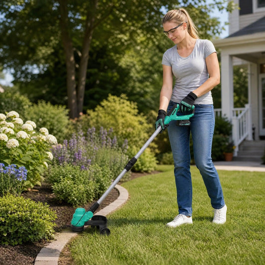 HisMiss Cordless Weed Eater With Two Rechargeable Batteries And Charger