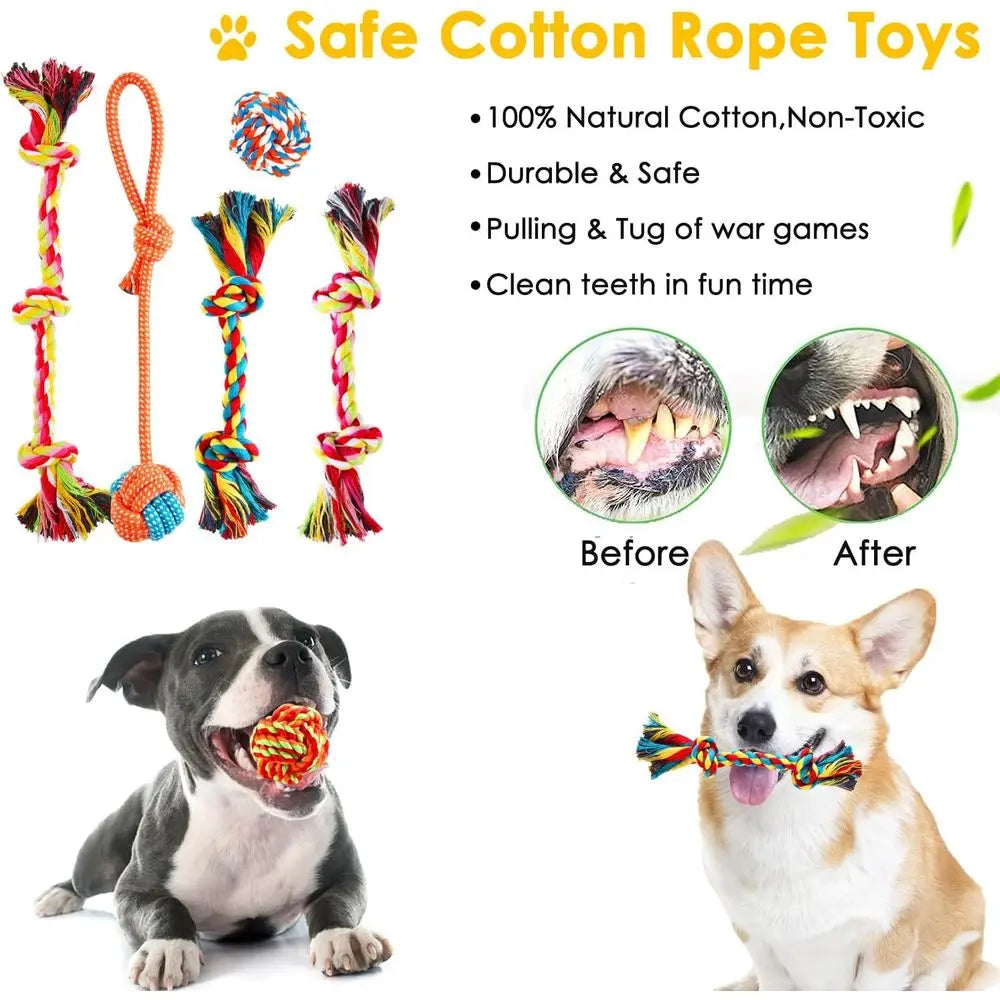 25 Pack Puppy Dog Toys For Small Dogs Squeaky Plush
