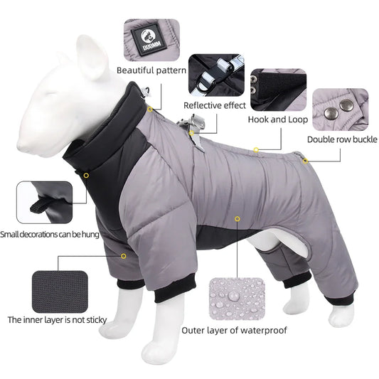 NONECN Winter Down Dog Coat Jacket and Vest for Dogs