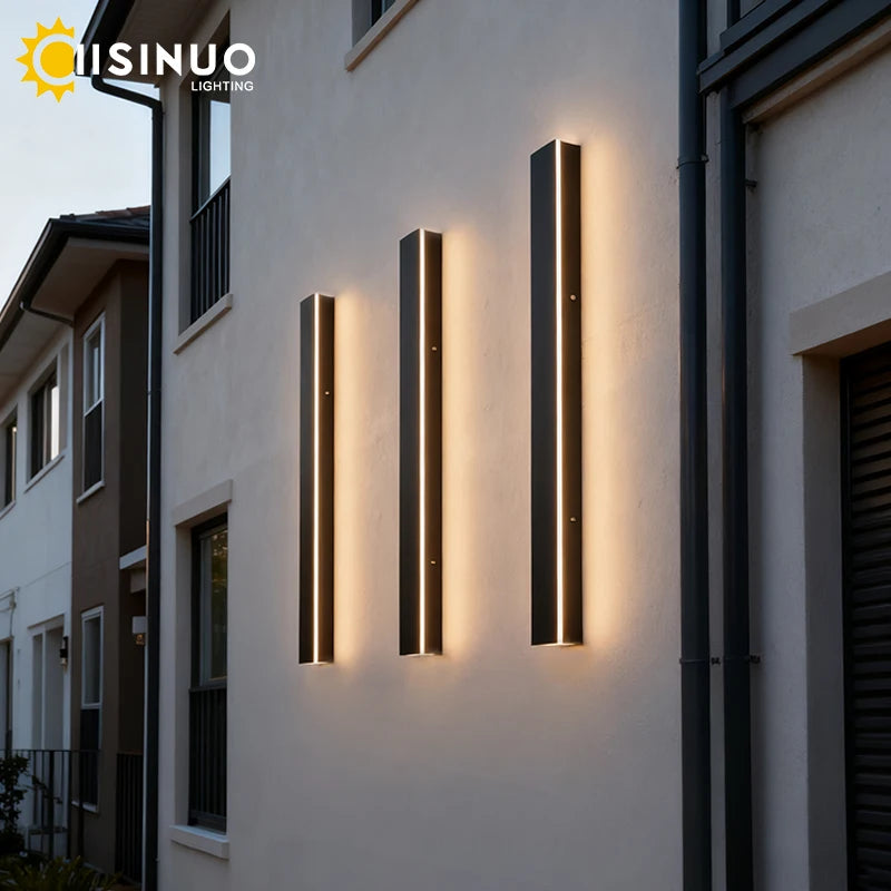 IISINUO Outdoor Porch Wall Light Dimmable Stainless Steel Sconce
