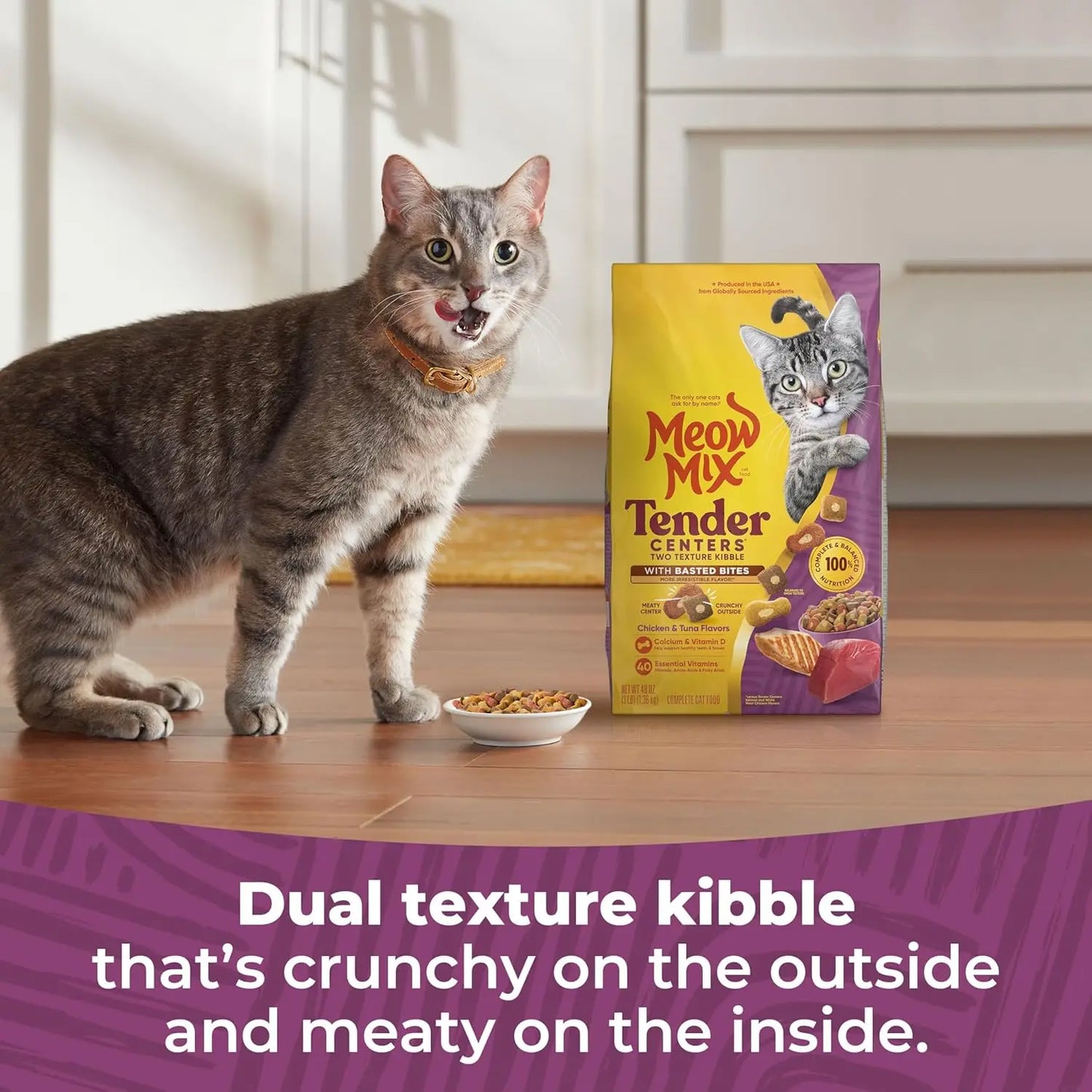 Tender Centers Dry Cat Food Basted Bites Chicken And Tuna Flavors