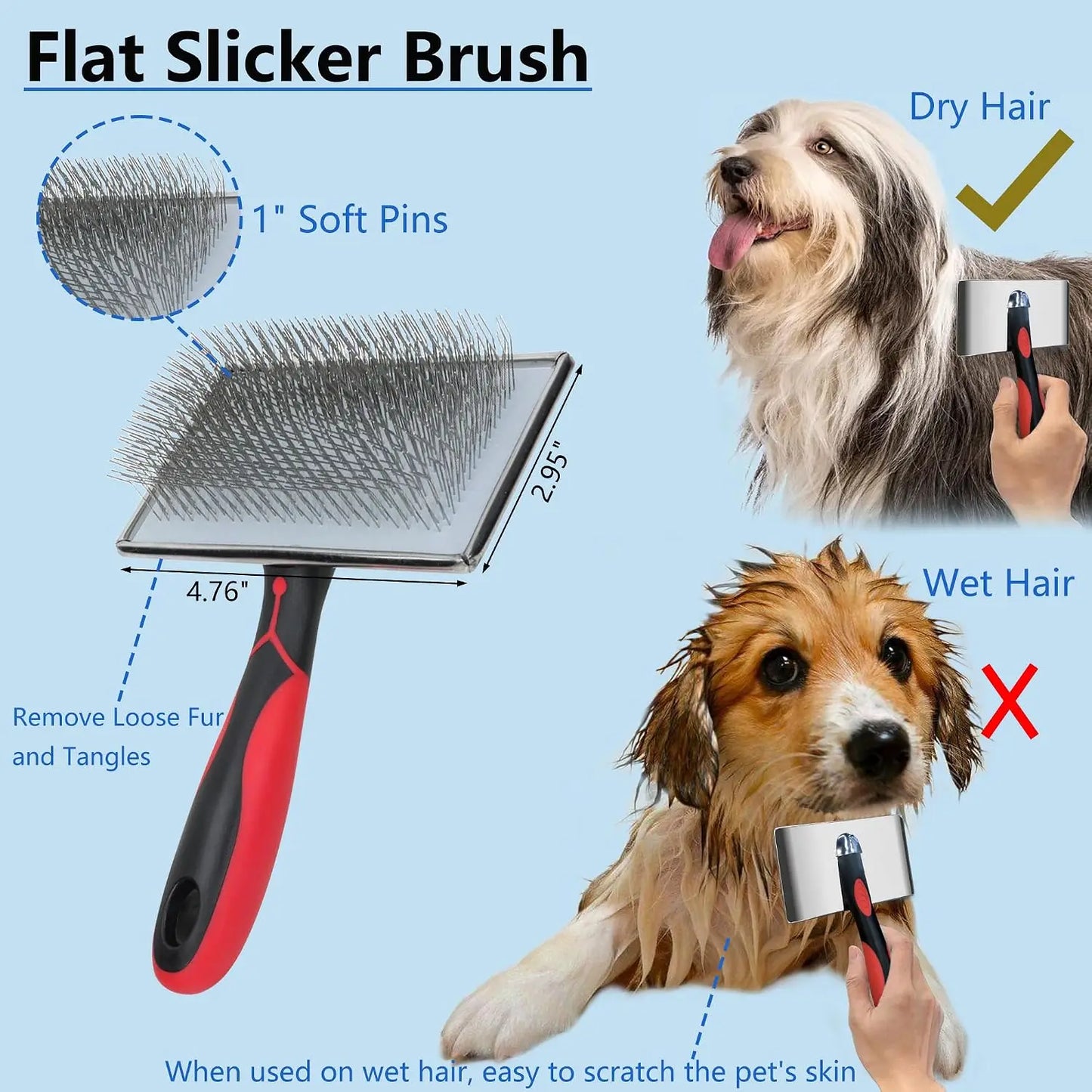5 in 1 Dog Cat Grooming Care Kit Pro BristleBrushPlus
