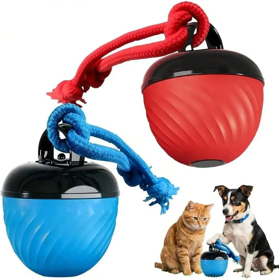 Interactive Dog Ball Toy With Rope Rolling Pet Toy