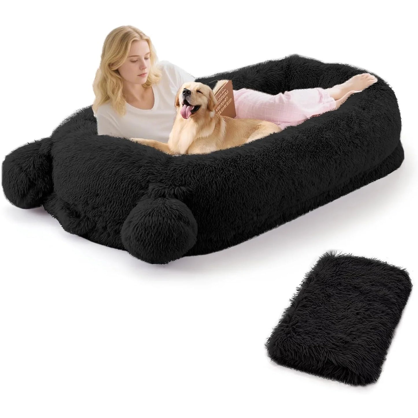 HiMISSCN Dog Bed With Memory Foam And Removable Cover