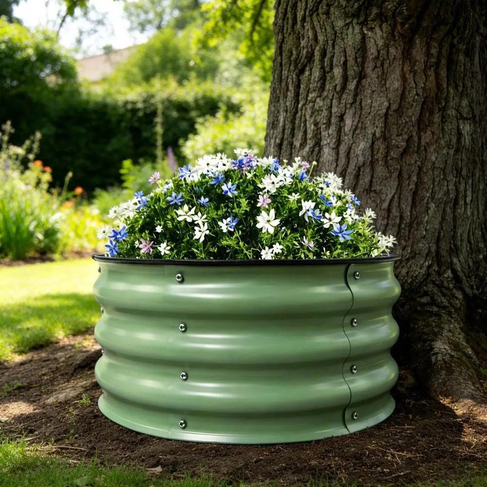 Round Metal Raised Garden Bed Galvanized Planter Box For Vegetables