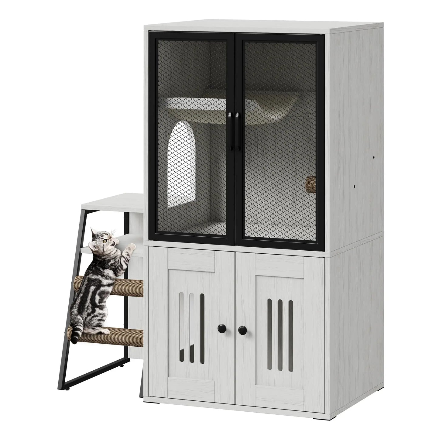HiMISSCN Odor Control Cat Litter Box Enclosed With Doors