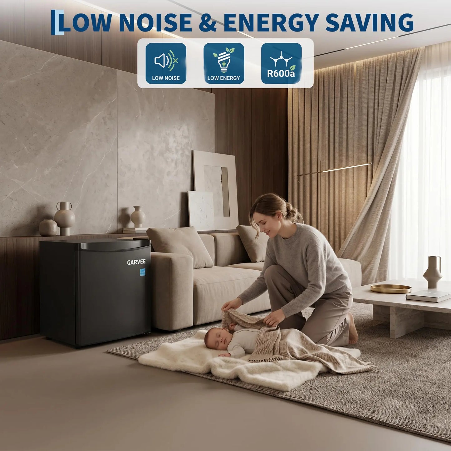 Adoolla Compact Mini Fridge Featuring Quiet And Energy Efficient Design