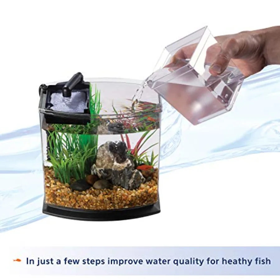LED MiniBow Small Aquarium Fish Tank Kit with SmartClean Technology