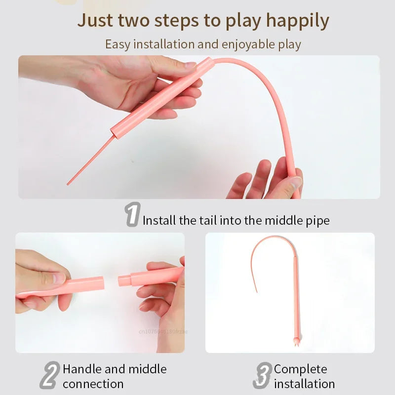 Cat Teaser Silicone Mouse Tail Toy For Cats And Kittens