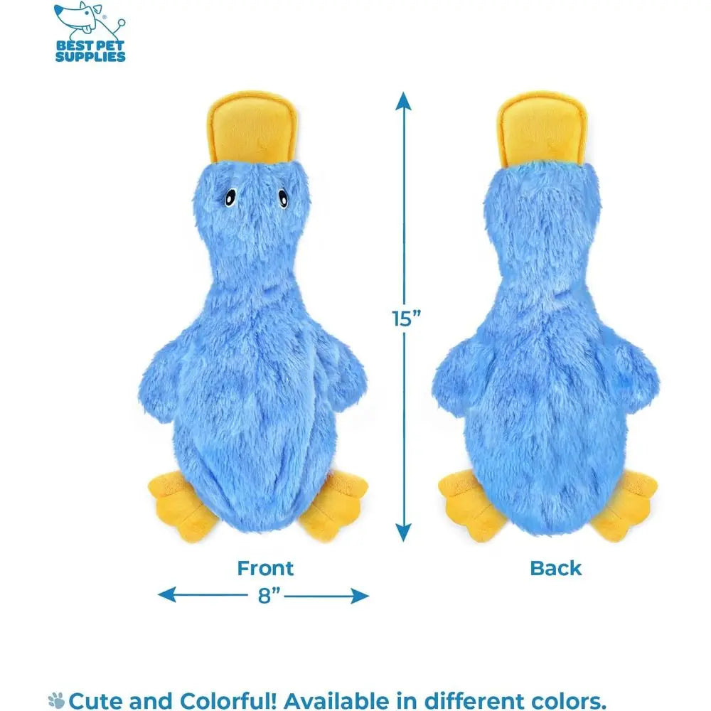 Interactive Squeaky Dog Chew Toy Crinkle Duck For All Sizes