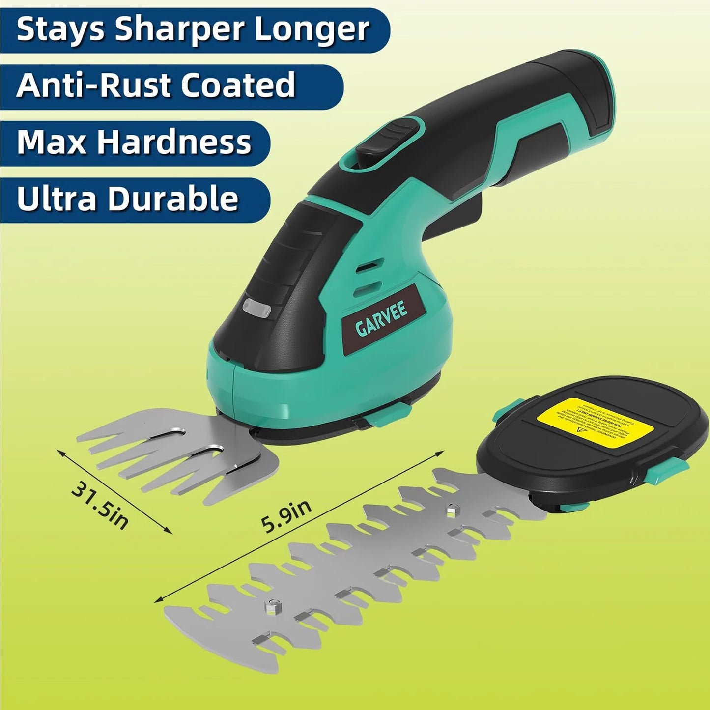 HiMISS 7.2V 2-in-1 Cordless Grass Trimmer Hedge Trimmer