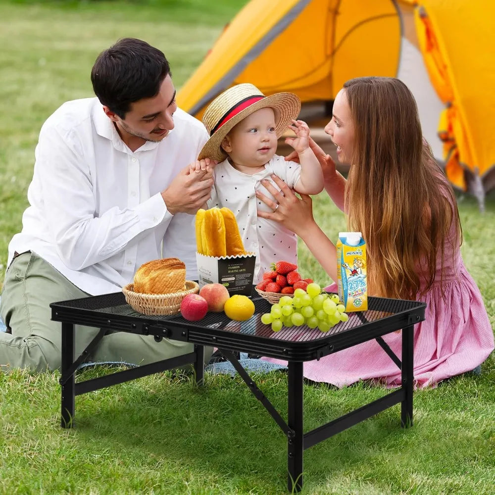 XIUWO Portable Folding Camping Table Height Adjustable Outdoor Cooking Picnic