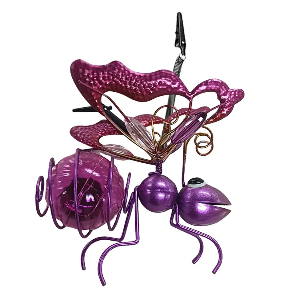 Shunmaii Solar Powered Bug Fairy Lights Hanging Insect Lamp Ornament