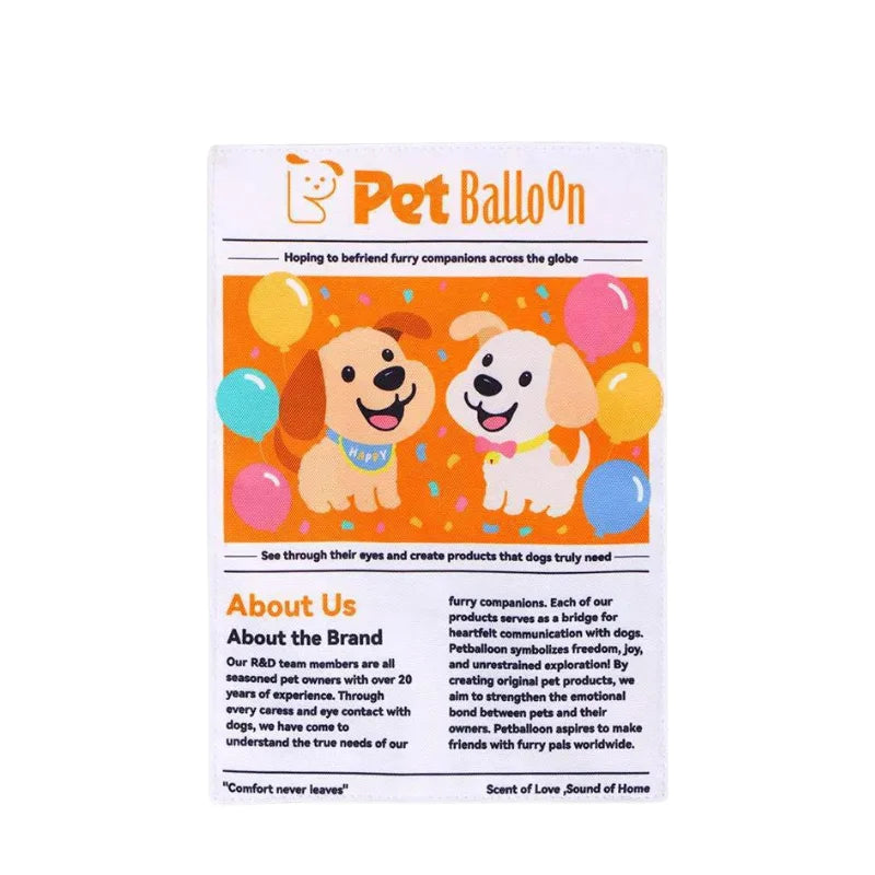 Rustle Newspaper Dog Toy 600D Oxford Tough Bite Interactive Sound Making Paper Look Puppy Anxiety Relief Chew Play Toy