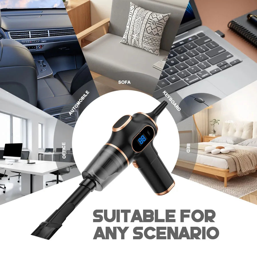 ABS Wireless Car Vacuum Cleaner HEPA Filter High Power Mini