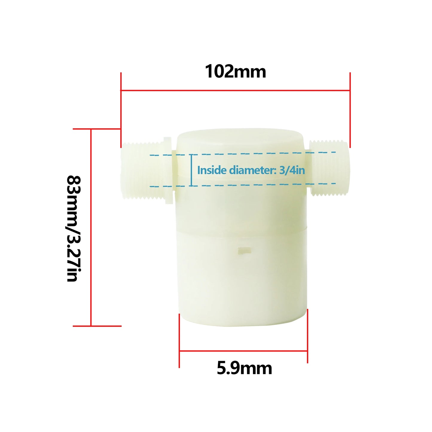 2 Pcs Float Valve  1/2 Inch  Up Inlet 1/2 Inch Side Inlet 3/4 Inch  Up Inlet  3/4 Inch Side Inlet Automatic Float ValveTower
