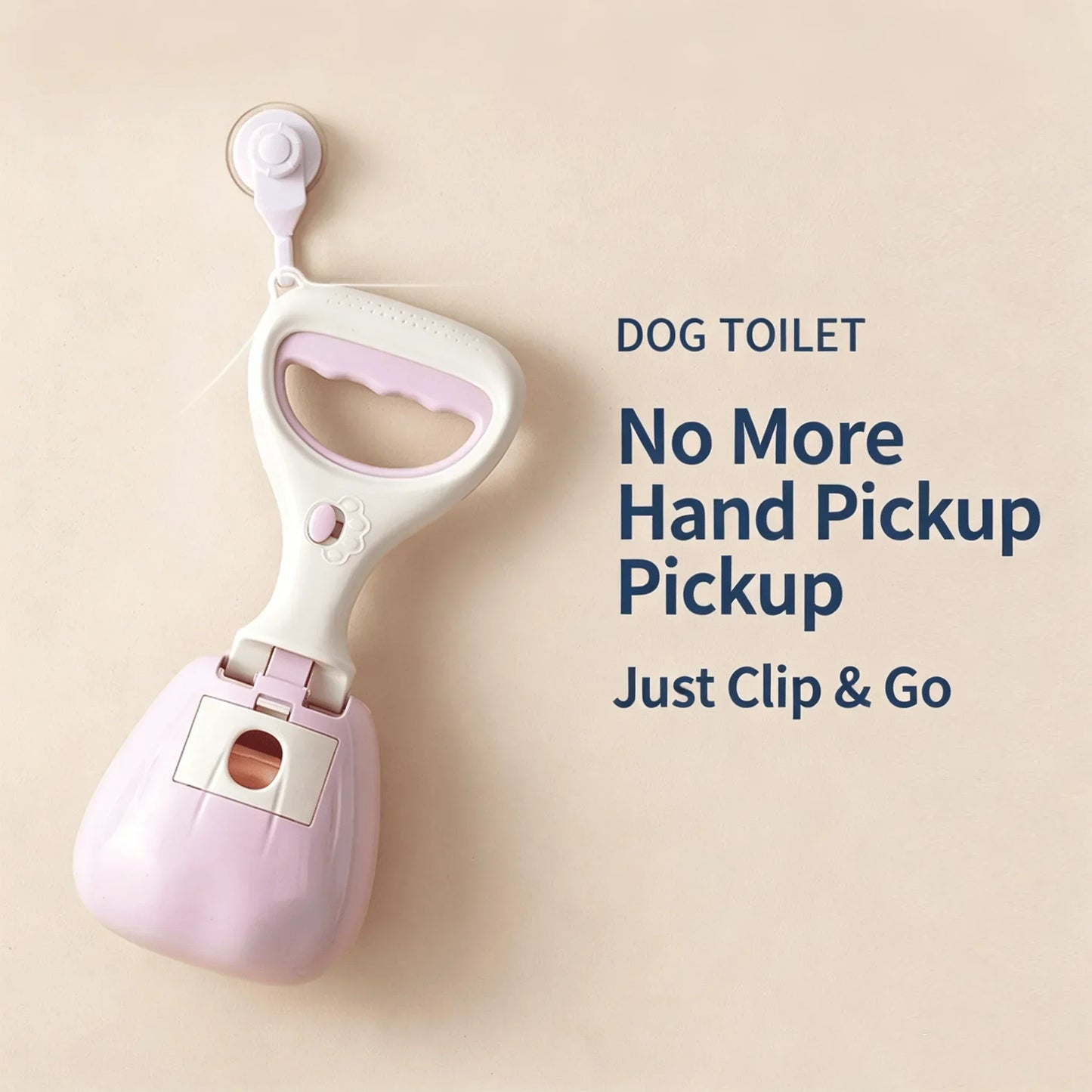 Convenient Outdoor Dog Waste Picker Built-in Disposable Bag Holder Ergonomic Handheld Poop Collector for Daily Walking In Stock