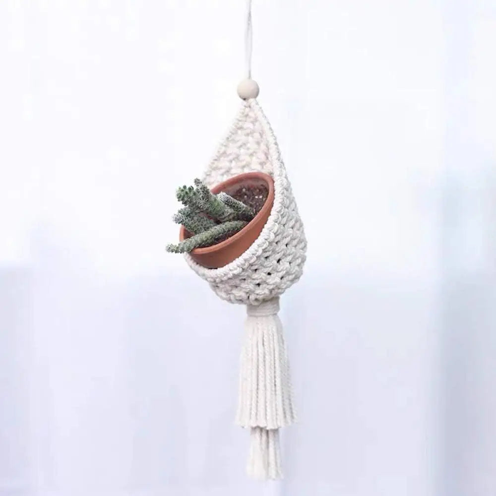 2 Pack Plant Hangers Air Plants Hanging Basket, Boho Wall Hanging or Indoor Outdoor Home Decor