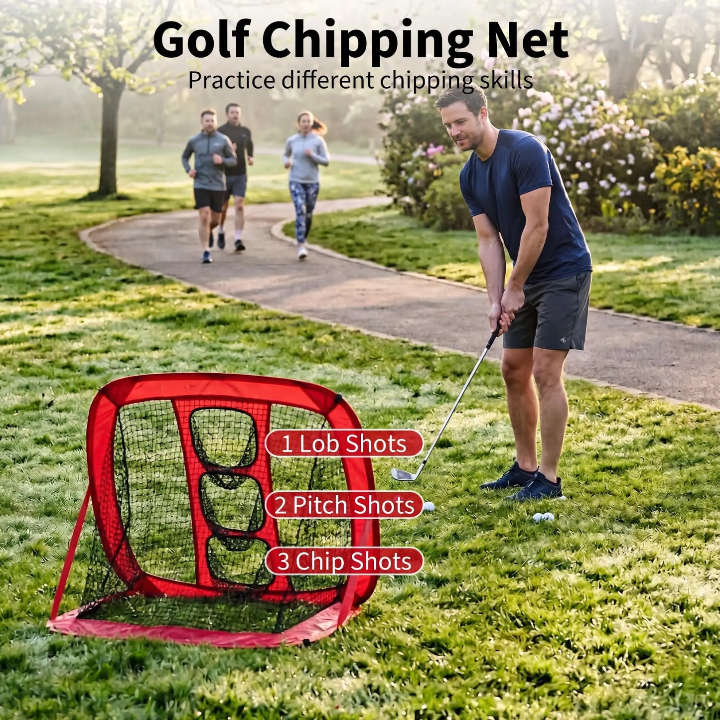 HiMiss Golf Practice Net With Hitting Target And Mat