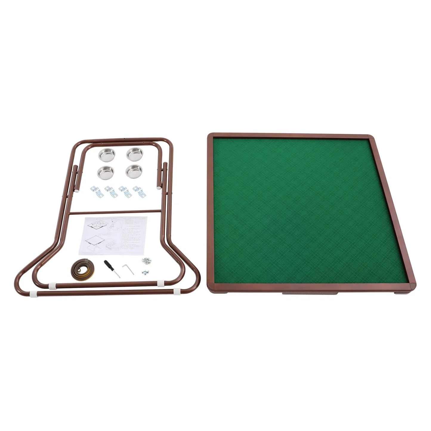 Mahjong Table with 4 Cup Holders & 4 Drawers for 4 People, Foldable Mahjong Table, Portable Mahjong Table, 34.65*34.65*28.74in