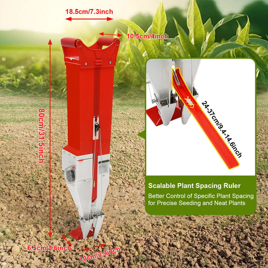 Bymaocar Double Cylinder Seeding Fertilizer Spreader Seed Container