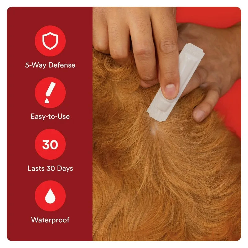 Ultra Flea and Tick Protection for Dogs Waterproof Topical Drops Repellent