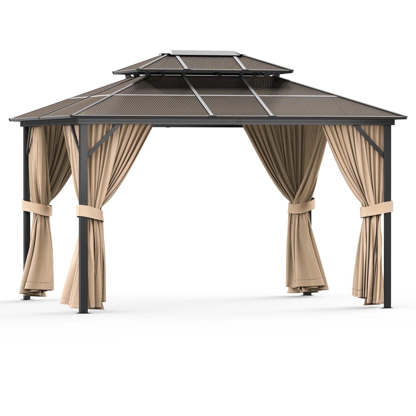 DishyKooker Hardtop Gazebo With Aluminum Frame And Poly Roof