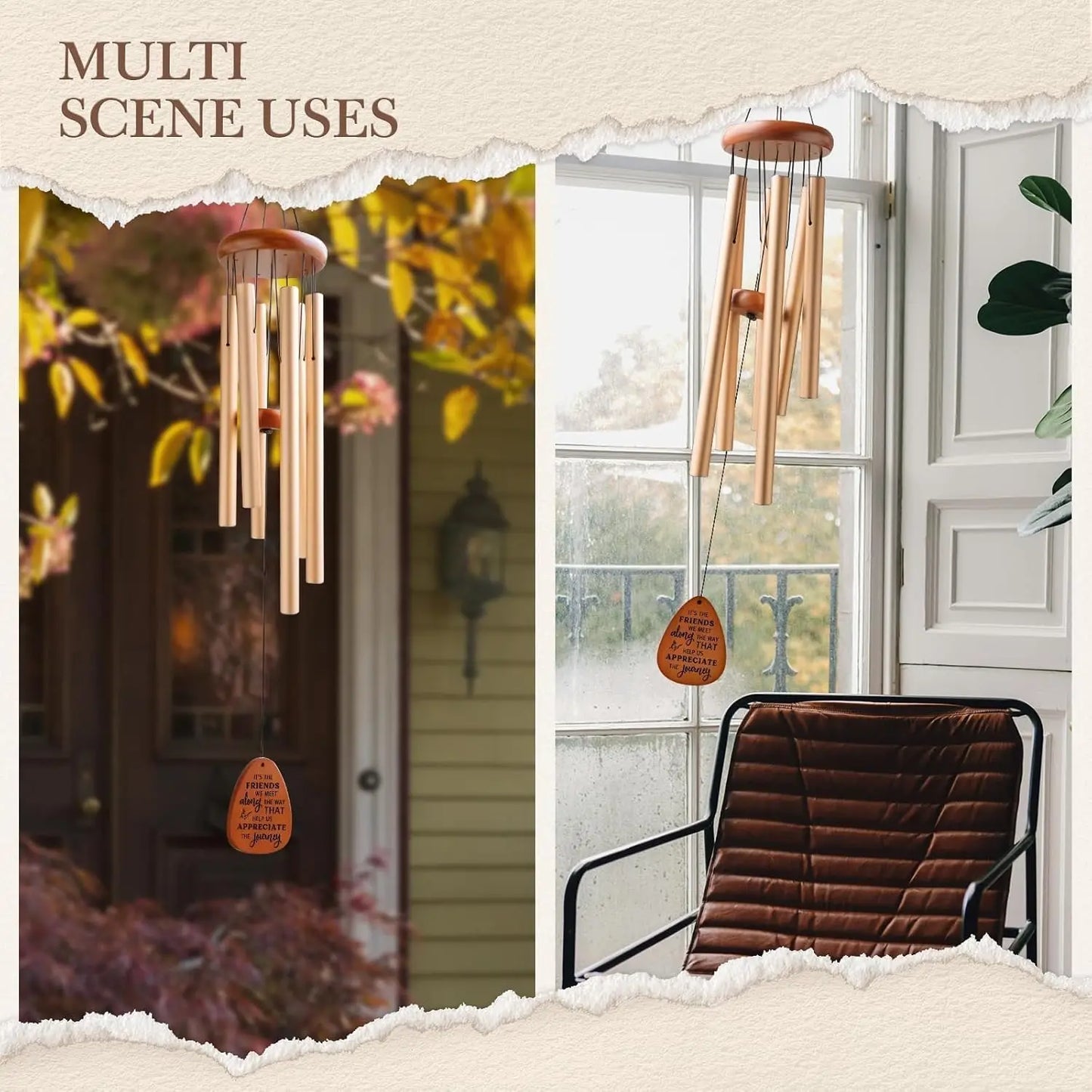 Friendship Wind Chime Outdoor Garden Decor For Patio Gifts
